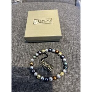 HONORA COLLECTION Multicolor Pearl Bracelet 7 Inch Stretch NWT